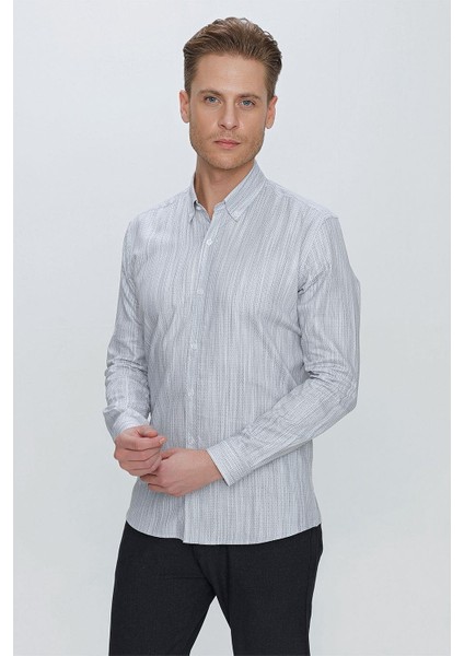 Gk 661 Slim Fit Beyaz Klasik Gömlek modelleri