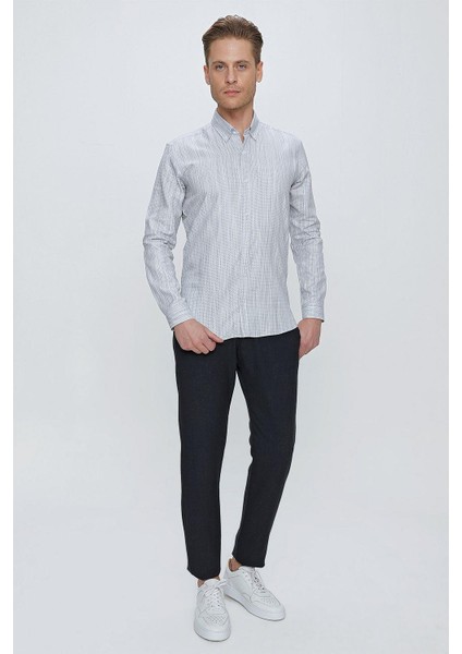 Gk 661 Slim Fit Beyaz Klasik Gömlek fırsatları