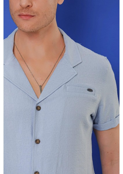 G 1549 Slim Fit Mavi Klasik Gömlek indirimleri