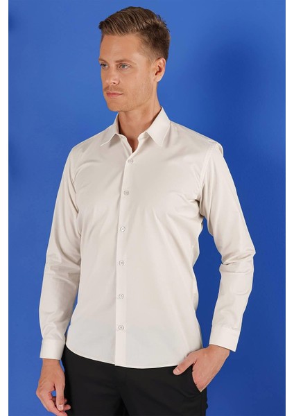 Gk 683 Slim Fit Taş Klasik Gömlek fiyatları