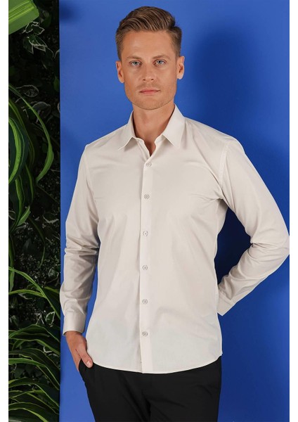 Gk 683 Slim Fit Taş Klasik Gömlek indirimleri