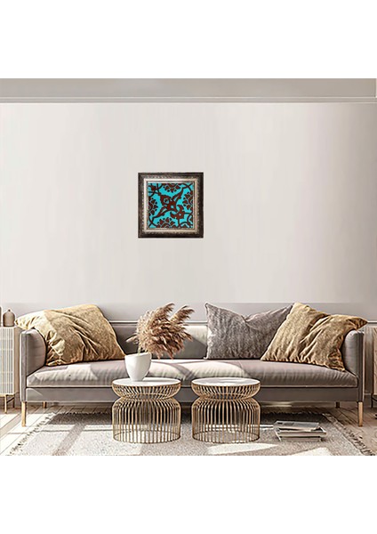 20 x 20 cm Sp 83 Turkuaz Kahve Kütahya Çini Seramik Pano fiyatları