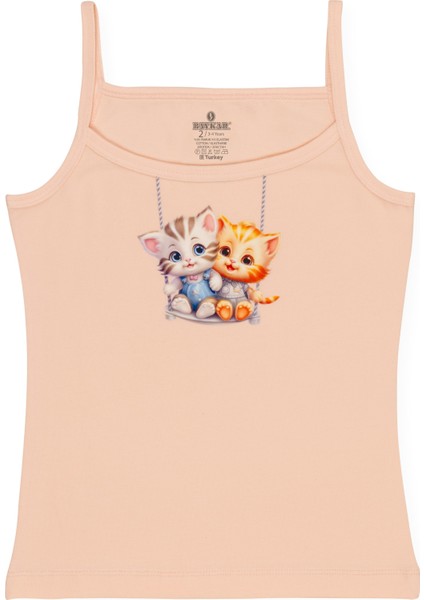 Kız Çocuk Pamuklu Ince Ip Askılı Renkli Baskılı Klasik Atlet 3lü Paket 4878 Renkli fırsatları