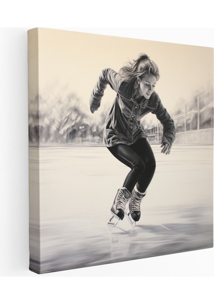 Efsanevi Patenci Kömür Rengi Kanvas Tablo