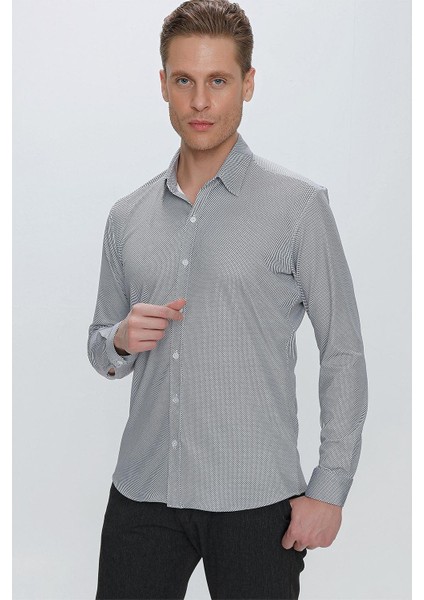 G 1526 Slim Fit Beyaz Spor Gömlek