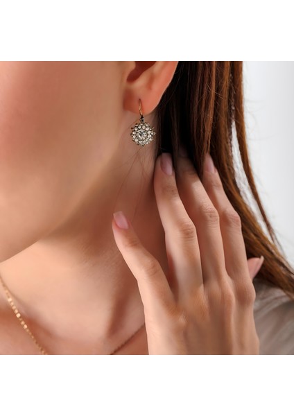 Klasik Işıltı Kadın 2'li Takı Seti Küpe Kolye Takım Bakır El Yapımı Kristal Taşlı Kararma Yapmaz Kutulu fiyatları