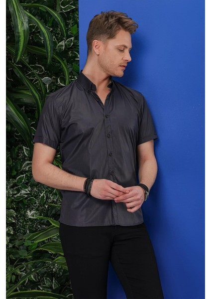 Gk 684 Slim Fit Antrasit Klasik Gömlek fiyatları