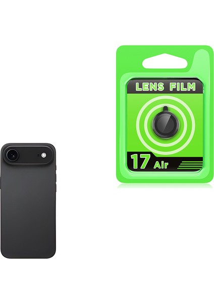 Apple iPhone 17 Air Cl-07 Kamera Lens Koruyucu Tempered Cam Siyah
