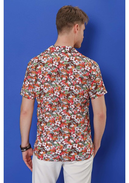 G 1537 Slim Fit Kahve Klasik Gömlek fırsatları