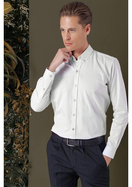 Gk 711 Slim Fit Mavi Klasik Gömlek fiyatları