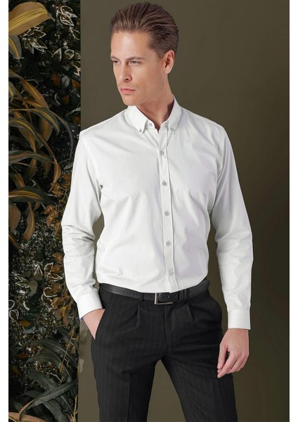 Gk 711 Slim Fit Mavi Klasik Gömlek fırsatları