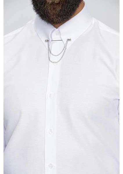 Gk 647 Beyaz Klasik Gömlek fırsatları