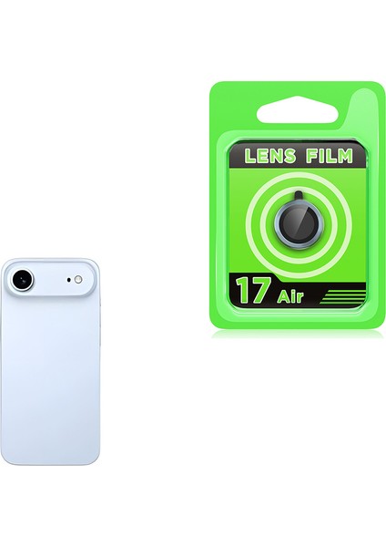 Apple iPhone 17 Air Cl-07 Kamera Lens Koruyucu Tempered Cam Mavi