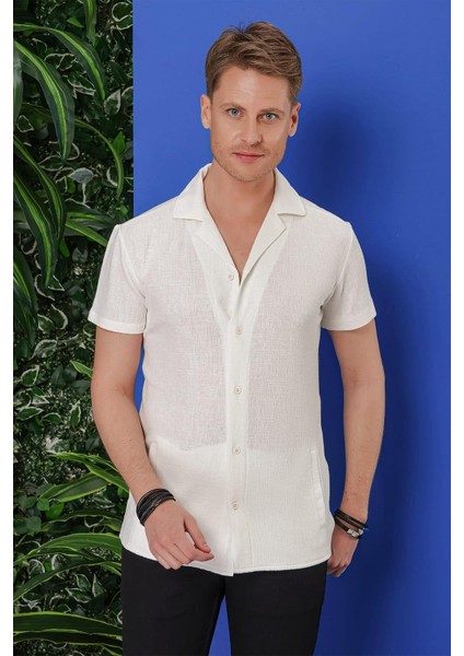 G 1535 Slim Fit Beyaz Klasik Gömlek