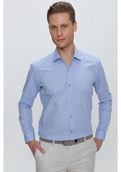 Gk 675 Slim Fit Mavi Klasik Gömlek fiyatları