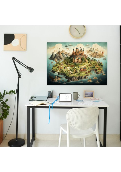 Maceracı Dünya Haritası Kanvas Tablo - Dünya Haritası Maceracı Ev Dekorasyonu Duvar Sanatı modelleri