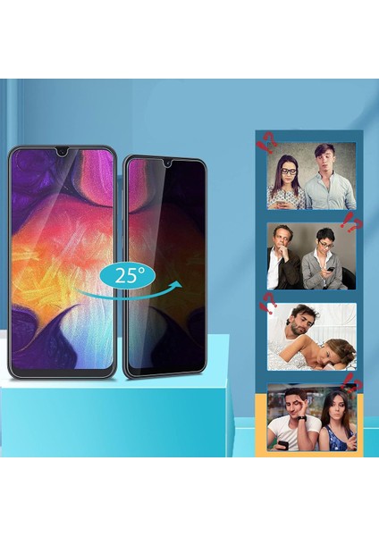 Samsung Galaxy A24 Uyumlu Kırılmaz Cam Privacy Hayalet Tam Kaplayan Ekran Koruyucu modelleri