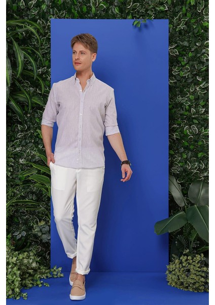 G 1554 Slim Fit Açık Gri Klasik Gömlek fırsatları