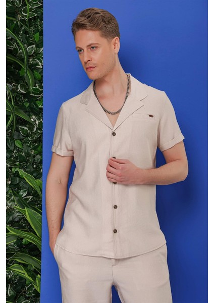 G 1549 Slim Fit Bej Klasik Gömlek fiyatları