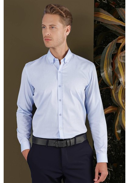 Gk 706 Slim Fit Mavi Klasik Gömlek indirimleri