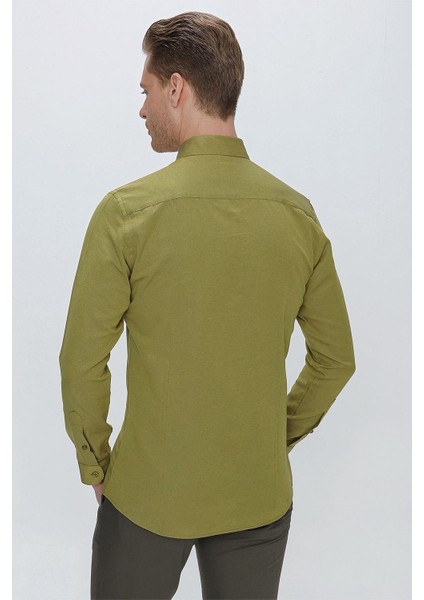 Gk 664 Slim Fit Hardal Klasik Gömlek indirimleri