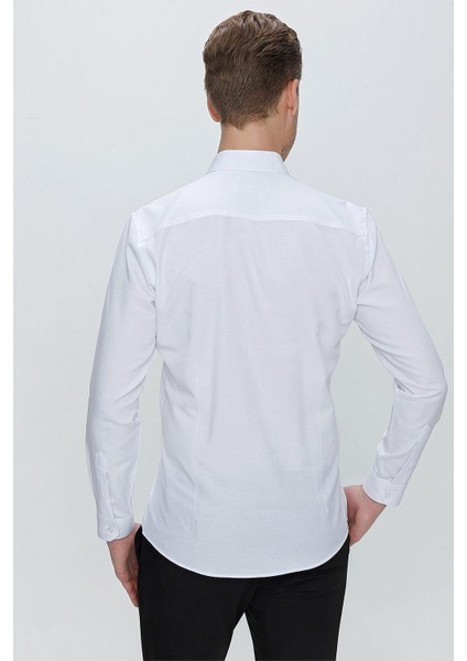 Gk 664 Slim Fit Beyaz Klasik Gömlek indirimleri