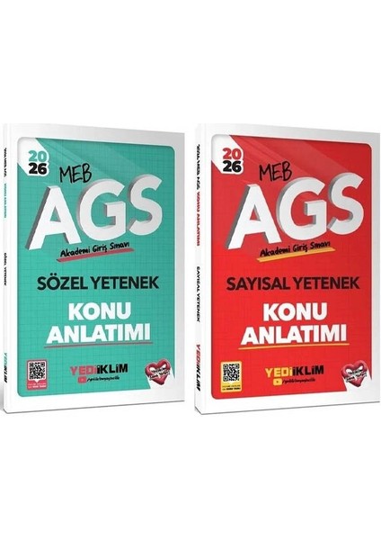 Yediiklim 2026 Meb-Ags Sözel + Sayısal Yetenek Konu 2 Li Set