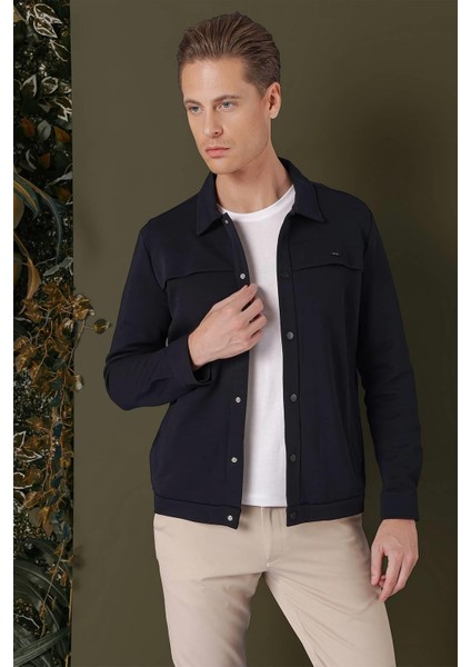 G 1562 Slim Fit Lacivert Klasik Gömlek fırsatları