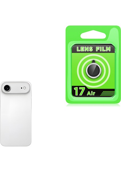 Apple iPhone 17 Air Cl-07 Kamera Lens Koruyucu Tempered Cam Gümüş