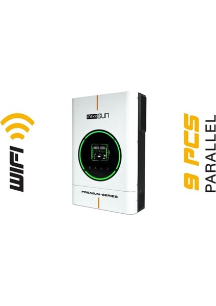 Premium 6kw 48V Tam Sinüs Akıllı Inverter (Paralel /wi-Fi/ Dual Output)