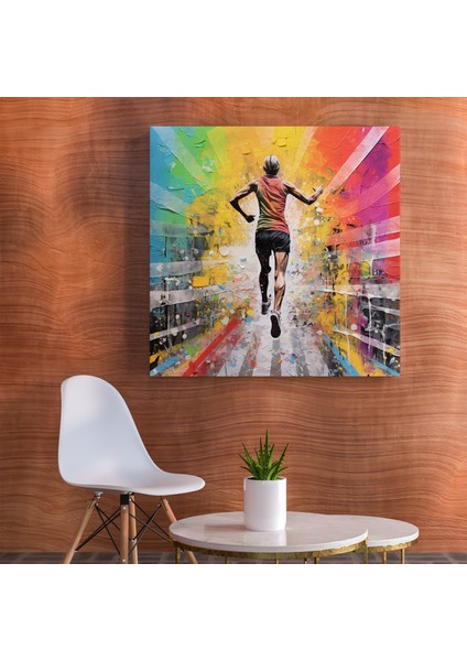 Karışık Medya Koşucu Bitiş Çizgisi Kanvas Tablo fiyatları