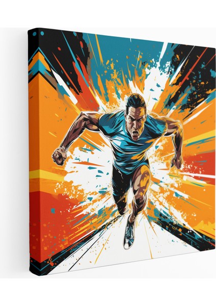 Canlı Sprinter Pop Art Kanvas Tablo