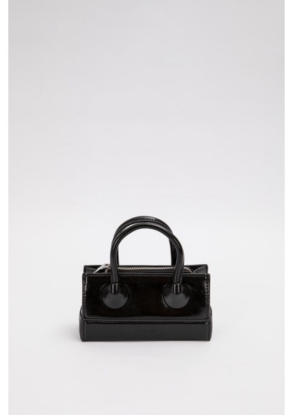 Siyah Ayarlanabilir Kilit Detaylı El Çantası fiyatları