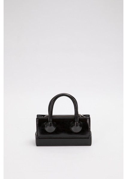 Siyah Ayarlanabilir Kilit Detaylı El Çantası fırsatları