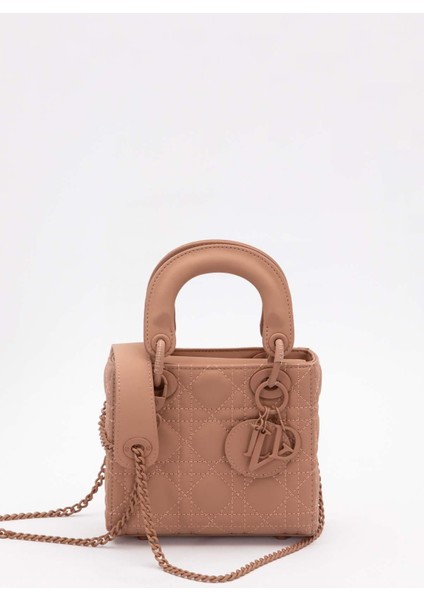 Pembe Mini Zincir Aksesuarlı El Çantası