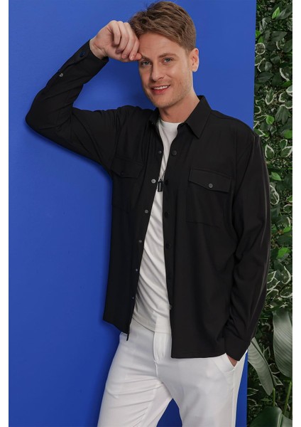 G 1552 Slim Fit Siyah Klasik Gömlek fiyatları
