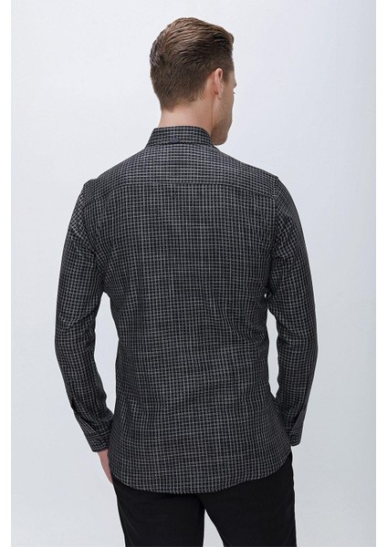 Gk 662 Slim Fit Siyah Klasik Gömlek indirimleri