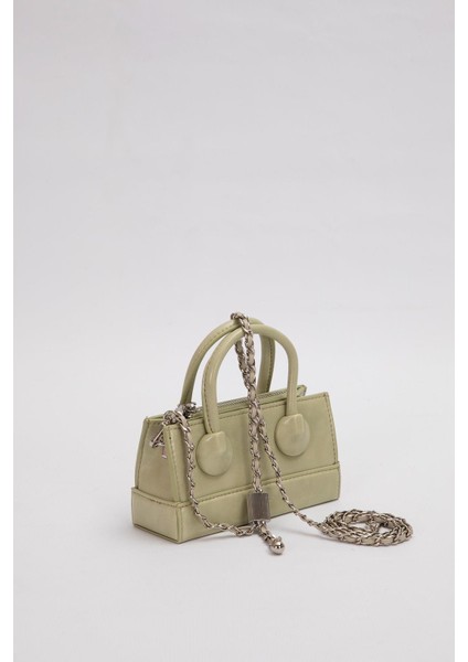 Açık Yeşil Ayarlanabilir Kilit Detaylı El Çantası fiyatları