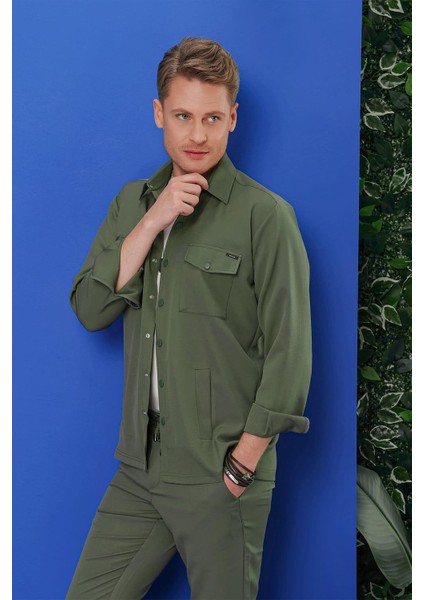 G 1534 Slim Fit Haki Klasik Gömlek fiyatları