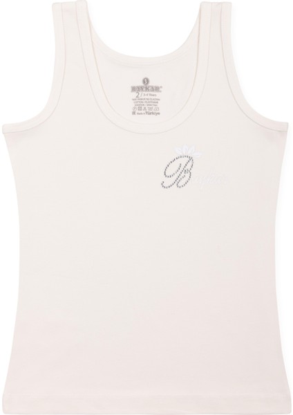 Kız Çocuk Pamuklu Kalın Askılı Renkli Taş Baskılı Klasik Atlet 3'lü Paket 4390 Renkli fırsatları