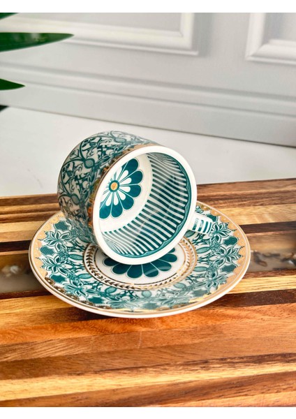 Türk Kahve Fincanı Papatya 6 Kişilik 12 Parça indirimleri