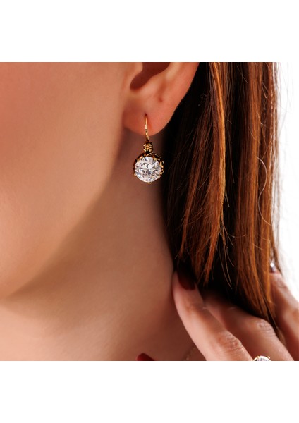 Mistik Işıltı Kadın 2'li Takı Seti Küpe Kolye Takım Bakır El Yapımı Kristal Taşlı Kararma Yapmaz Kutulu fiyatları