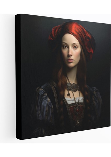 Rönesans Portre Kanvas Tablo - Rönesans Imza Tarzı Duvar Dekorasyonu
