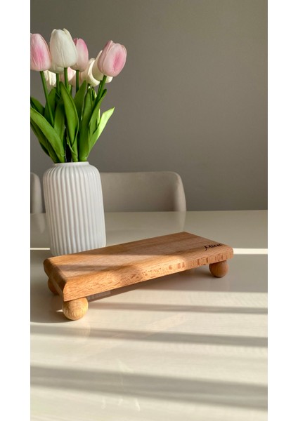 Mien Misket Ayaklı Ahşap Yağdanlık Altlığı / Sunumluk modelleri