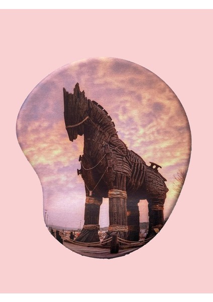 Shop Türkiye Serisi - Truva Atı Baskılı Bilek Destekli Mouse Pad