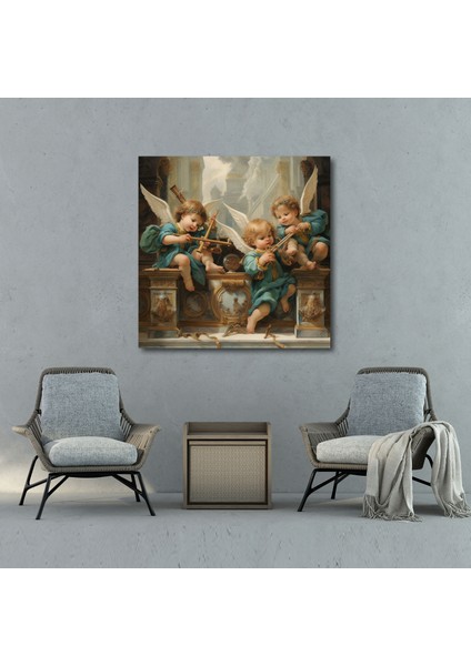 Rönesans Kanvas Tablo - Melekler Fresk Boyama modelleri