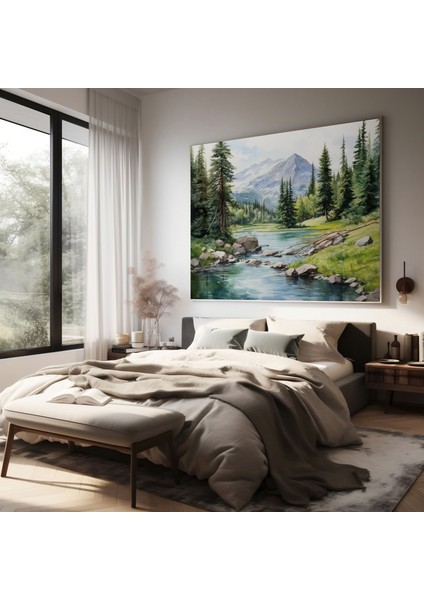 Dünyanın En Güzel Manzaraları - Huzurlu Göl Kanvas Tablo - Dünyanın En Güzel Manzaraları Kanvas Kanvas Duvar Sanatı fiyatları