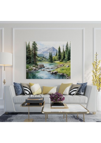 Dünyanın En Güzel Manzaraları - Huzurlu Göl Kanvas Tablo - Dünyanın En Güzel Manzaraları Kanvas Kanvas Duvar Sanatı modelleri