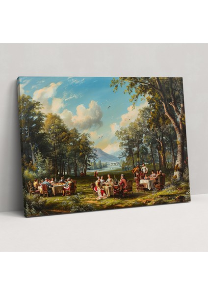 Rokoko Tarzı Resim Duvar Sanatı - Kanvas Tablo Duvar Sanatı