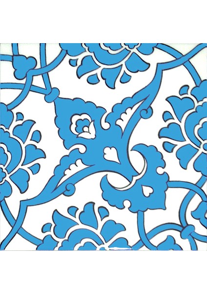 20 x 20 cm Sp 83 Mavi Beyaz Iznik Rumi Kütahya Çini Pano fırsatları